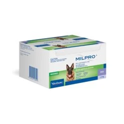 Virbac Milpro Film-Coated Allwormer Tablets For Dogs (5-25kg) -KONG Shop 84016101 BOX MILPRO CN 48CP VAU E COM 2000x2000 left 1da144a7 bbd0 42ed 8d14 62f7a34902df