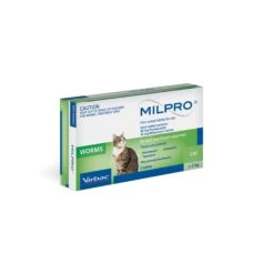 Virbac Milpro Film-Coated Allwormer Tablets For Cats (2-8kg) -KONG Shop 84017801 BOX MILPRO CT 2CP VAU E COM 2000x2000 left 488d0cb6 1e03 43fa 92ce 1d32c64e0f5f
