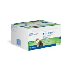 Virbac Milpro Film-Coated Allwormer Tablets For Cats (2-8kg) -KONG Shop 84018101 BOX MILPRO CT 48CP VAU E COM 2000x2000 left 198ca794 d403 4d6a aeb1 4d6ea2af51e6