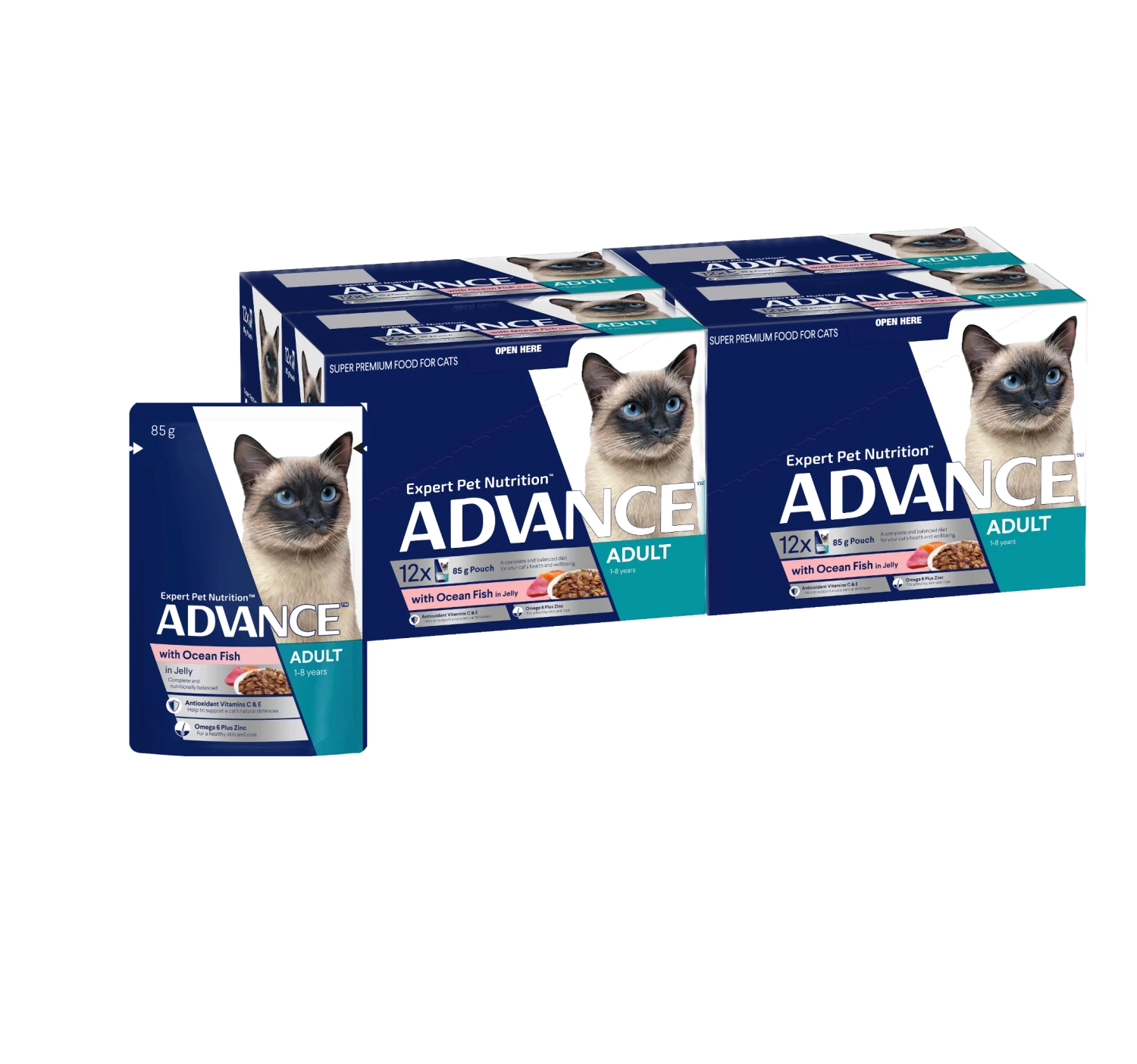 Advance Ocean Fish In Jelly Adult Cat Wet Food 85g Pouches 13 Advance Ocean Fish In Jelly Adult Cat Wet Food 85g Pouches - Image 11