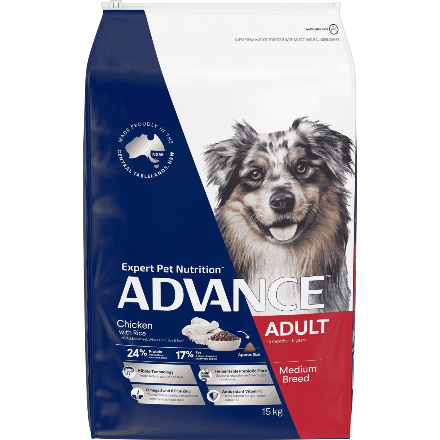Advance Mature Chicken With Rice Medium Breed Adult Dog Dry Food