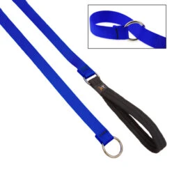 LupinePet Blue Basic Solids Slip Lead