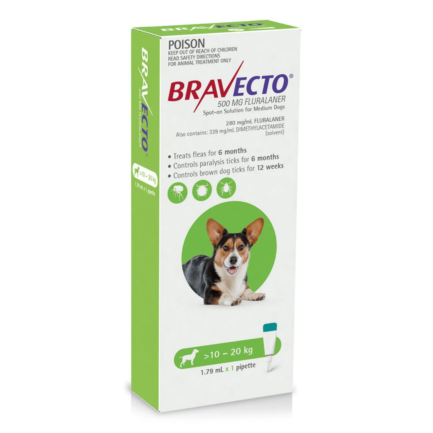 Bravecto Spot On For Medium Dogs (10-20kg) 3 Bravecto Spot On For Medium Dogs (10-20kg)