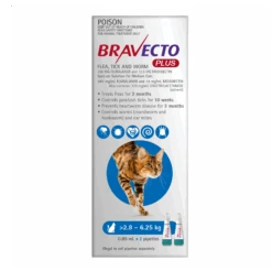 Bravecto Plus Spot-On For Medium Cats (2.8-6.25kg) -KONG Shop Bravectoplusblue2