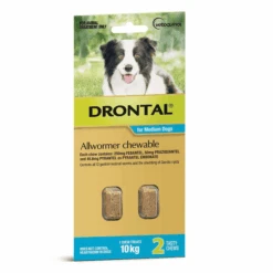 Drontal Allwormer Chewables For Medium Dogs -KONG Shop Drontal Allwormer Chewables for Medium Dogs DRON C102 Secondary