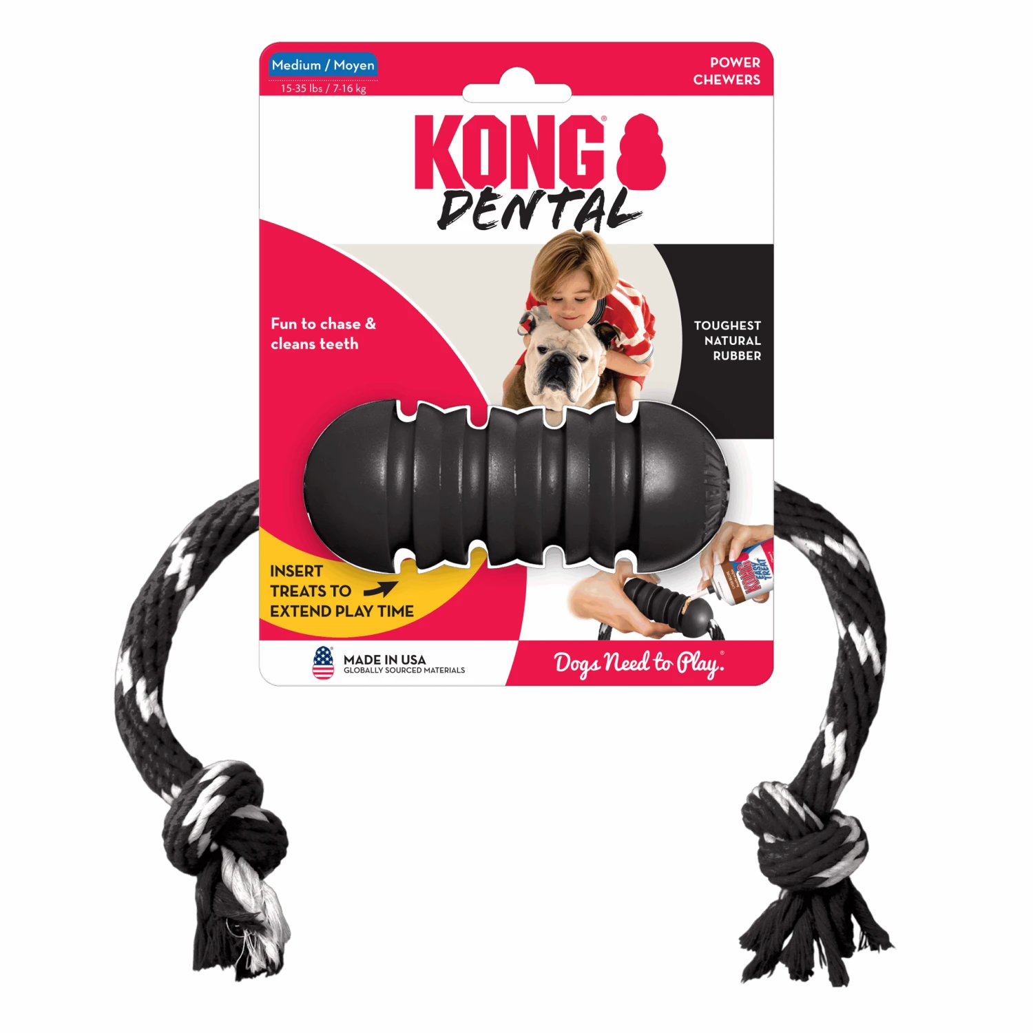 KONG Extreme Dental With Rope 5 KONG Extreme Dental With Rope - Image 3