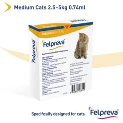 Vetoquinol Felpreva Spot On For Medium Cats (2.5-5kg) -KONG Shop Felpreva MediumCats RenderBackE RetailerAUV3