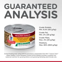 Hill's Science Diet Healthy Cuisine Roasted Chicken & Rice Medley Kitten Wet Food 79g Cans -KONG Shop HILL 052742007175 16