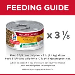 Hill's Science Diet Healthy Cuisine Roasted Chicken & Rice Medley Kitten Wet Food 79g Cans -KONG Shop HILL 052742007175 17