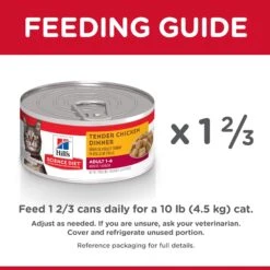 Hill's Science Diet Tender Chicken Dinner Adult Cat Wet Food 156g Cans -KONG Shop HILL 052742177007 17