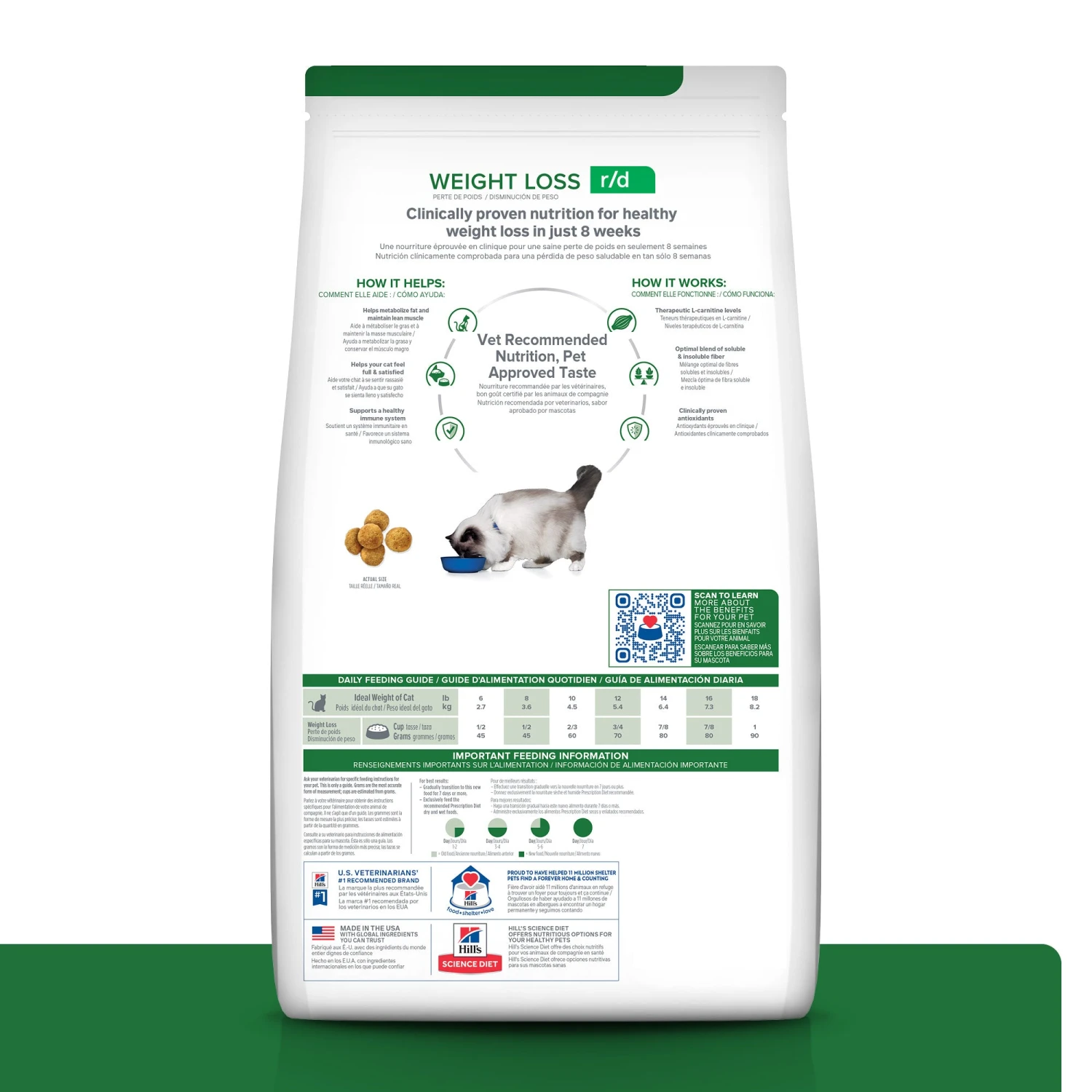 Hill's Prescription Diet R/d Weight Loss Adult Cat Dry Food 20 Hill's Prescription Diet R/d Weight Loss Adult Cat Dry Food - Image 18