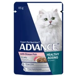 Advance Mature Cat 8+ Ocean Fish In Jelly Wet Food 85g Pouches -KONG Shop MARS 9334214044330 70