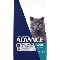 Advance Sensitive Skin & Digestion Turkey Adult Cat Dry Food -KONG Shop MARS 9334214065144 70