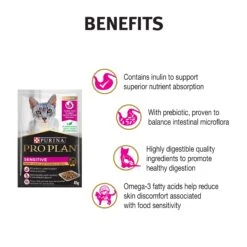 Purina Pro Plan Sensitive Chicken Adult Cat Wet Food Gravy 85g Pouches -KONG Shop NEST 9300605128187 7