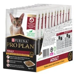 Purina Pro Plan Adult Cat Wet Food Chicken In Gravy 85g Pouches -KONG Shop NEST 9300605128224 4