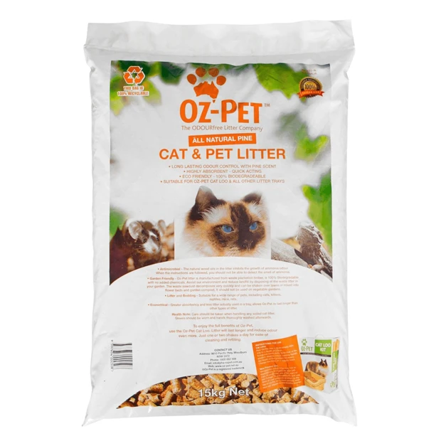 Oz-Pet Pine Pet Litter 15kg 3 Oz-Pet Pine Pet Litter 15kg