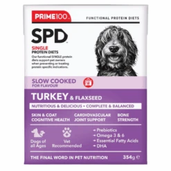 Prime100 SPD Slow Cooked Turkey & Flaxseed 354g