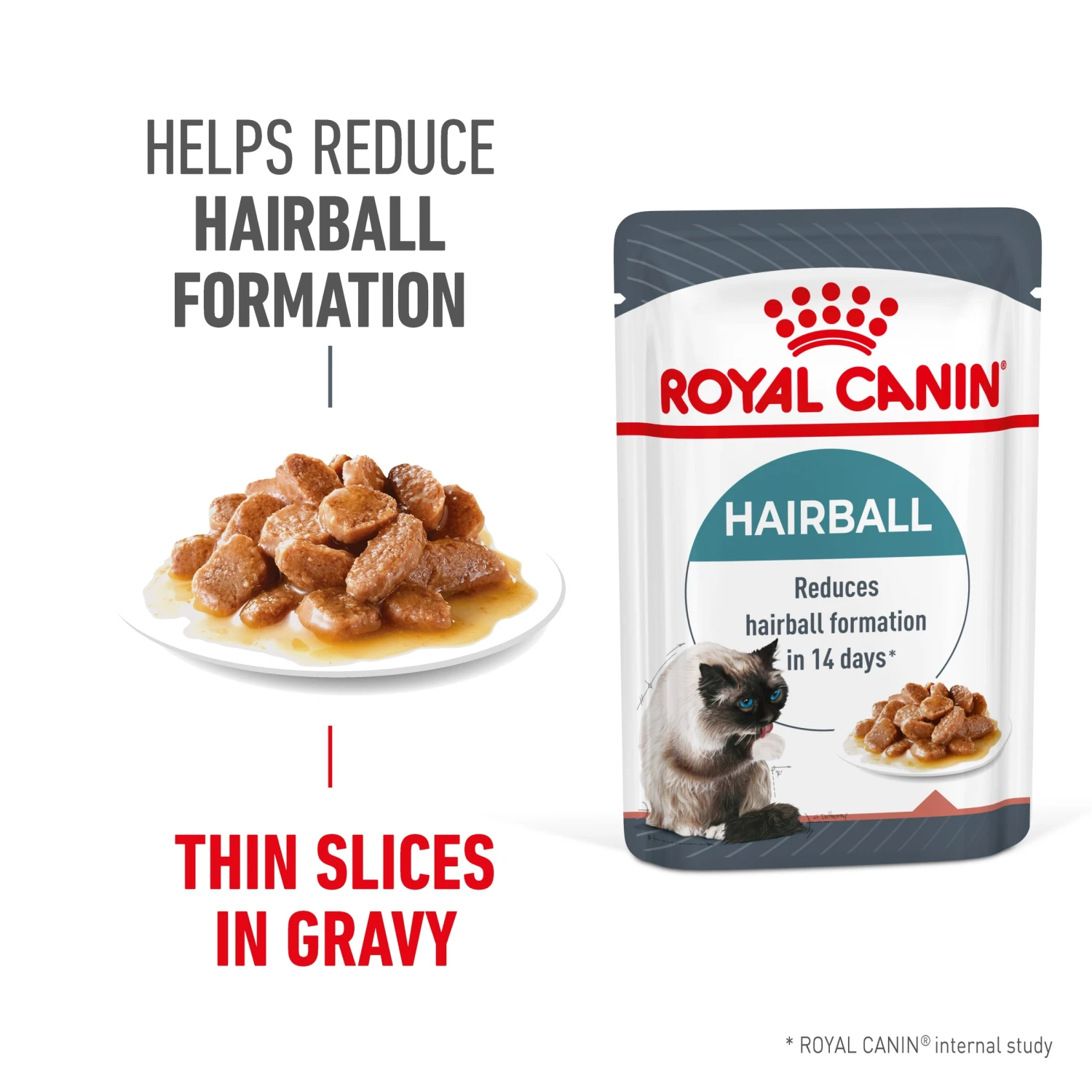 Royal Canin Hairball Care In Gravy Adult Cat Wet Food 85g Pouches 5 Royal Canin Hairball Care In Gravy Adult Cat Wet Food 85g Pouches - Image 3