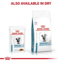Royal Canin Veterinary Diet Skin & Coat Cat Wet Food 85g Pouches -KONG Shop ROYA 9003579011522NZ 12