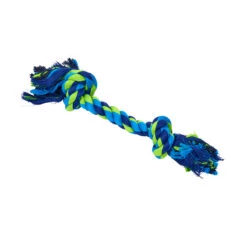 Buster Colour Dental Rope Dog Toy 2-Knot Blue/Lime -KONG Shop TOY K DB03