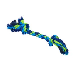 Buster Colour Dental Rope Dog Toy 2-Knot Blue/Lime -KONG Shop TOY K DB04