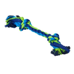 Buster Colour Dental Rope Dog Toy 2-Knot Blue/Lime -KONG Shop TOY K DB05