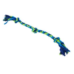 Buster Colour Dental Rope Dog Toy 3-Knot Blue/Lime 10 Buster Colour Dental Rope Dog Toy 3-Knot Blue/Lime -KONG Shop TOY K DB09