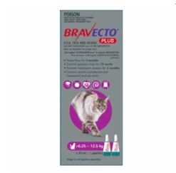 Bravecto Plus Spot-On For Large Cats (6.25-12.5kg) -KONG Shop bravectopluspurple2