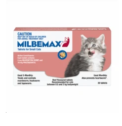 Milbemax Small Cats/Kittens (0-2kg) -KONG Shop milbemaxkitten20tabs